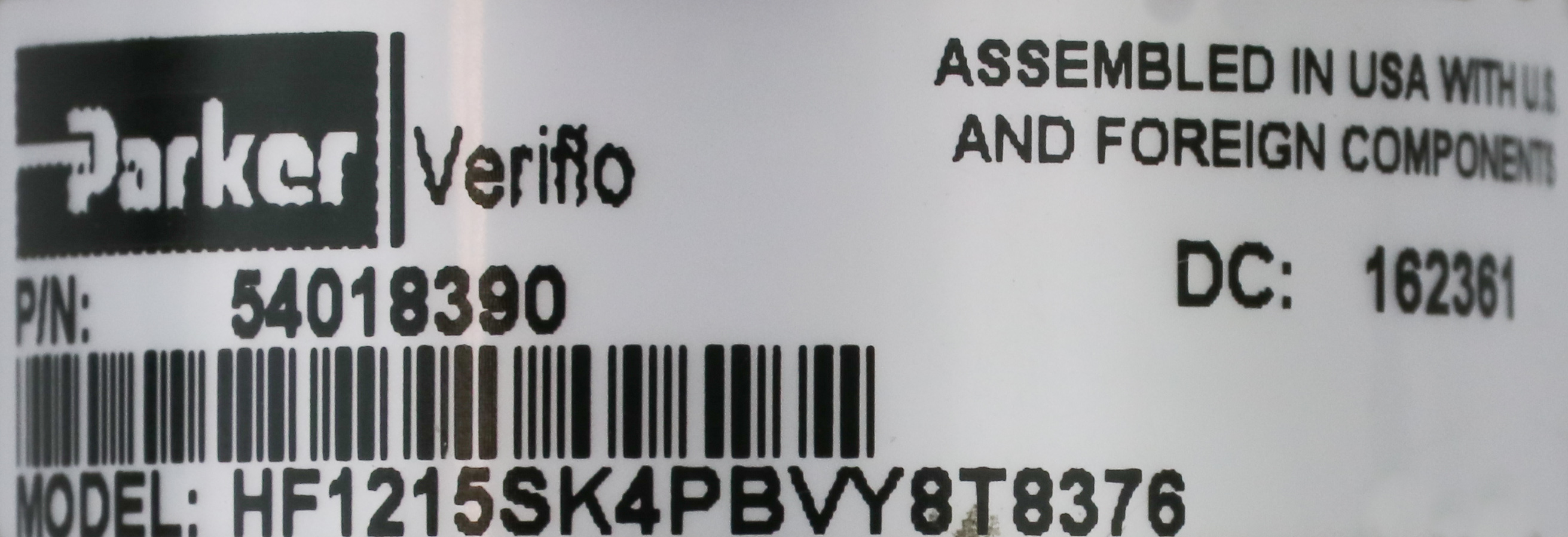 12676 VERIFLO PRESSURE REGULATOR, P/N: 54018390